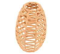 Homoyoyo Imitation Rattan Lampshade Woven Paper Rope Dome Lamp Cover Decorative Light Shade for Home Bohemian Coastal Style Ceiling Pendant