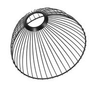 Homoyoyo Industrial Iron Ceiling Lamp Shade Metal Cage Lampshade Vintage Decorative Lamp Guard Holder for Pendant Light Fixture Replacement, Semi-Elliptical Black 195x112mm with 4.2cm