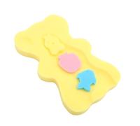 Homoyoyo Infant Bath Sponge Non-Slip Baby Bath Mat Soft 4.5cm Thick Yellow Sponge Cushion Newborn Bathing Essential