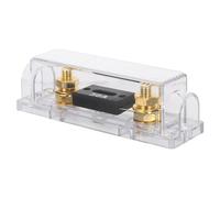 Homoyoyo Inline Car Audio Fuse Holder Block Transparent Amplifier Fuse Protection for Vehicle Sound Systems Compact Space-saving Design Easy Installation for Alarm and Compressor Equipment