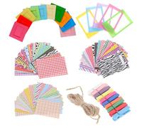 Homoyoyo Instant Camera Accessories Bundle with 3-inch Photo Frames, Hanging Photo Display Clips, and Sticker Album Set Compatible with Fujifilm Mini9/8/8+ for Dorm Room and Family Picture