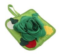 Homoyoyo Interactive Green Pet Slow Feeding Mat for Rabbits Hamsters Birds Snuffle Nosework Puzzle Enhances Cognitive Enrichment Promotes Healthy Eating Easy to Clean for Small Animals