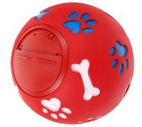 Homoyoyo Interactive Large Dog Treat Dispensing Ball, Sturdy Red Rubber Chew Ball for Aggressive Chewers, Slow Feeder Puzzle for Dog Training and Play