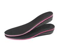 Homoyoyo Invisible Height Increase Insoles 3cm Black Red Sports Shoe Inserts Comfortable Cushioning Shoe Lift Insoles for Running and Daily Wear