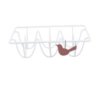 Homoyoyo Iron Egg Holding Rack White Egg Holder Space Saving Design for Household Kitchen and Table Use