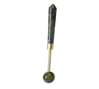 Homoyoyo Jade Handheld Massage Hammer for Acupoint Muscle Knock Manual Back Shoulder Neck Percussion Tool Lightweight Portable Gua Sha Scraping Massager for Office Workers and Athletes