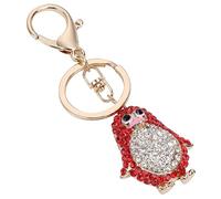 Homoyoyo Keychain Cute Diamond Decorated Metal Pendant Key Holder for Car and Bag