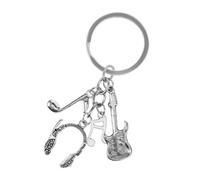 Homoyoyo Keyring Ornaments Metal Keychain Musical Instrument Design and Fade-Resistant for Music Enthusiasts