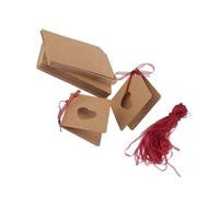 Homoyoyo Kraft Tags Supplies with Red Rope 150pcs Hollow Design Eco-Friendly Hanging Wrap Labels for Wedding Decorations and Cards