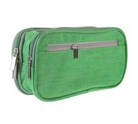 Homoyoyo Large Capacity Pencil Bag with Three Compartments Lightweight Portable Pencil Pouch for School Travel and Office Use Multi Functional Pen Storage Organizer in Green