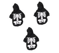 Homoyoyo Large Dog Halloween Costume - Glow in The Dark Skeleton Hoodie for Pets - Spooky Ghost Sweatshirt for Dogs and Cats Perfect for Halloween Parties