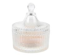 Homoyoyo Large round Makeup Setting Powder Puff Tool for Foundation and Dusting Glass Case for Cosmetic and Makeup Use