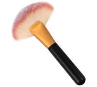 Homoyoyo Large Wood Handle Makeup Brush Set, Big Fan Shape Cosmetic Powder and Blush Brush for Face Foundation Blending, Suitable for Professional and Personal Use Random Color