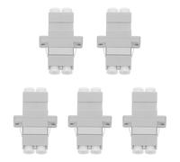 Homoyoyo Lc Fiber Optical Adapter and Flange Coupler 5pcs with Split Design Plastic Material for Faster Data Transfer Rates and Versatile Compatibility in Fiber Networks and Data Centers