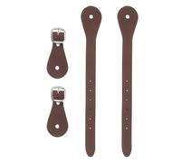 Homoyoyo Leather Western Spur Straps Adjustable 2Pcs Dark Brown Genuine Leather Compact Lightweight Riding Gear for Men and Women Horse Riding