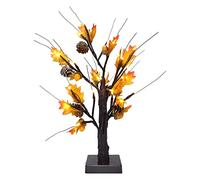 Homoyoyo Light Up Xmas Tree Lamp LED Tree Shaped Night Lamp Warm Glow Desktop Ornament Battery Operated Decorative Bedroom and Office Light