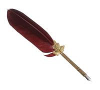 Homoyoyo Lightweight Decorative Quill Dip Pen with Natural Plume for Calligraphy and Signature Writing Metal Body Elegant Design for Handwriting and Business Use