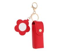 Homoyoyo Lipstick Holder Keychain Mirror Portable Organizer Pouch for Travel and Daily Use Compact Design to Protect Lipstick for Women and Girls