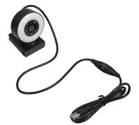 Homoyoyo Live Streaming Webcam with Mic and Fill Light 1080p USB Driver-free Computer Camera for Video Calls Online Meetings and Content Creators