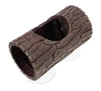 Homoyoyo Lizard Suction Cup Hideout Tree Trunk Design Reptile Log Hideout Tank Leopard Gecko Shelter Reptile Enclosure Cave Decoration for Aquarium Terrarium