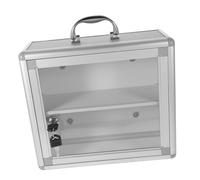 Homoyoyo Lockable Aluminum Alloy Portable Emergency Box Small Wall-Mounted Medicine Storage Case Key Lock for Home and Community Use