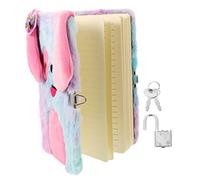 Homoyoyo Lockable Plush Notebook for Lightweight Diary with Soft Violet Cover Refillable Journal for Private Writing for Plan and Record Thoughts