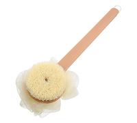 Homoyoyo Long Handle Bath Brush with Mesh Shower Ball Soft Body Scrubber for Deep Cleansing Gentle Exfoliation Stress Relief for Back and Hard to Reach Areas