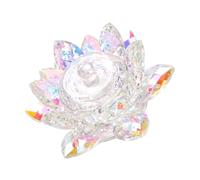 Homoyoyo Lotus Shape Crystal Nail Art Cup with Lid Large Colored Nail Crystal Container for Manicure Supplies and Powder Mixing