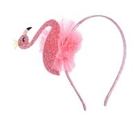 Homoyoyo Lovely Flamingo Headband for Tropical Party Hair Accessory Supple Material Cute Decorative Headwear for Hawaiian Festival and Daily Makeup Use