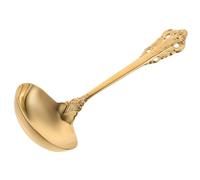 Homoyoyo Luxurious Stainless Steel Soup Spoon Large Ladle for Gold Serving Spoons