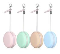 Homoyoyo Macaron Screen Cleaner 4pcs with Hanging Pendant, Mobile Phone and Smartphone Screen Wipes in Blue, Green, Pink, and Khaki for On-The-Go Cleaning