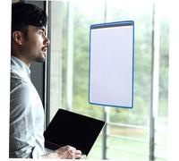 Homoyoyo Magnetic Clear Plastic Document Holder Pocket for Whiteboard and Refrigerator Reusable Wall-mounted Organizer Sleeve in Blue Spacious Hanging File Bag for Office School Home Use