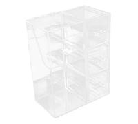 Homoyoyo Makeup Brush Holder Cup Acrylic Makeup Organizer for Desk Compact Storage for Brushes and Pens Clear Design for Clutter Vanity