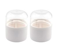 Homoyoyo Makeup Sponge Holder 2Pcs Sturdy Plastic Egg Case with Secure Closure for Cosmetic Storage and Travel Convenience