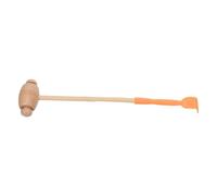 Homoyoyo Manual Body Massage Hammer with Ergonomic Grip and Dual Heads, Wooden Back Scratching Tool for Relaxation and Percussion Massage, for Home and Office Use