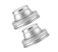 Homoyoyo Mason Jar Shaker Lids Caps Salt Pepper Spice Dispenser Covers 2 Pcs Stainless Steel Airtight Seal Compatible with Cocktail Shaker for Mixed Spices