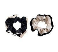 Homoyoyo Matching Hair Bands White Color Not Easy to Get Dirty without Damage Gift Accessory 2pcs Leather Hair Ties for Girls and Women
