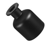 Homoyoyo Matte Black 150ml Refillable Glass Reed Diffuser Bottle Aromatherapy Essential Oil Container for Home and Office Fragrance with Cylindrical Design