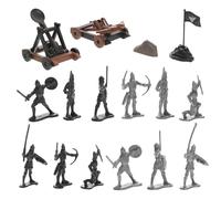 Homoyoyo Medieval Military Soldier War Chariot Model Set, Pretend Play Armored Fighting Vehicle, Decorative Ancient Army Figurine for Role Play and Collection