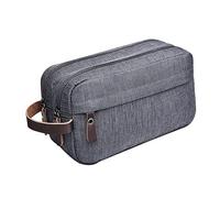 Homoyoyo Men's Travel Toiletry Bag Large Capacity Nylon Cosmetic Organizer for Travel Grey for Storing Toiletries Makeup and Items