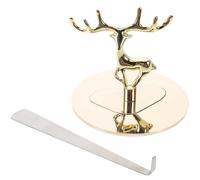 Homoyoyo Metal Candle Cover Scented Candles Lid Memory Ring 3D Gold Elk Design Wind Protector Drip Catcher for Even Burning