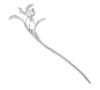 Homoyoyo Metal Pearl Hairpin Chinese Style Hair Sticks for Long Hair Sliver Vintage Hairpins for Buns Ponytails Women Hairstick Decorative Accessory Traditional
