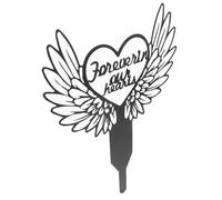 Homoyoyo Metal Pet Memorial Grave Stake Black Convenient to Use Easy to Use Yard Stake for Cemeteries and Graves