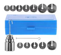 Homoyoyo Metal Slotted Mass Set with Hanger and Case, Small Pattern Weights for Physics Lab Experiments, High School Mechanical Teaching Equipment, Steel Slotted Weights for Science Labs