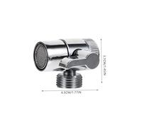 Homoyoyo Metal Tub Diverter Valve for Faucets Bathroom Bathtub Tap Connector Valve for Simultaneous Water Flow Control Easy Installation Leak-Resistant Tub Splitter