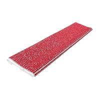 Homoyoyo Microphone Handle Sleeve with Red Rhinestones Sparkling Cover for Wired Handheld Mic, Decorative Handle Cover for Karaoke and Bar Use