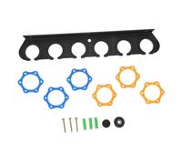 Homoyoyo Microphone Stand Wall Mount Holder Bracket for Audio Setup Hanging Mic Holder Six Holes Mic Stand Easy Mounting Microphone Organizer