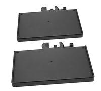 Homoyoyo Microphone Tray Black Plastic and Stainless Steel 2pcs Sound Card Support with Multifunctional Storage and Thickened Design Clamp-on Rack for Live Broadcast Mic Stand
