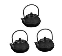 Homoyoyo Mini Cast Iron Teapot - Japanese Style Small Kettle for Stovetop - Ideal for Loose Leaf Tea and Boiling Water Ergonomic Handle Black Cast Iron Finish Perfect for