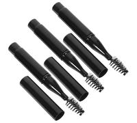 Homoyoyo Mini Lash Wand and Eyebrow Brush 3Pcs Set with Caps, Black Short Handle for Precise Brow Shaping and Eyelash Grooming, Portable Eye Makeup Brushes with Gentle Bristles